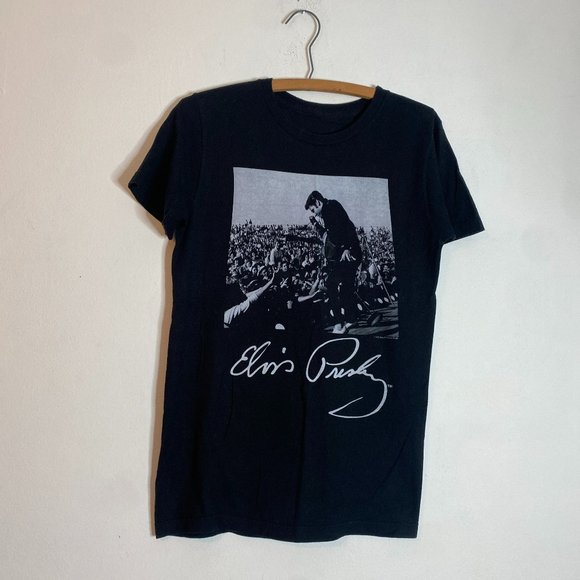 Elvis Presley Tops - Vintage ? Elvis Presley Black Grpahic T-Shirt Copyright EPE